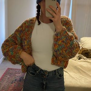 Princess Polly Knit multi coloured cropped cardigan 🩷